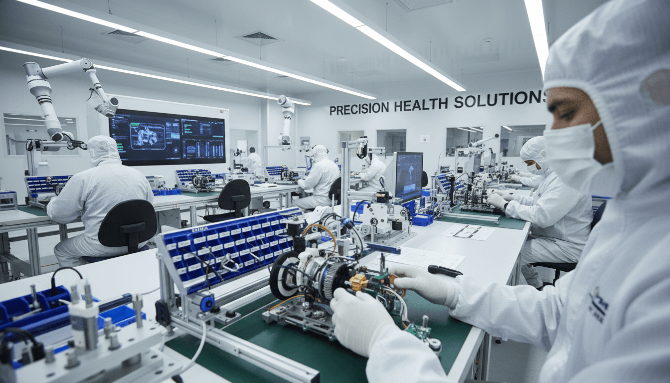 Professional quality assurance workspace for medical device production